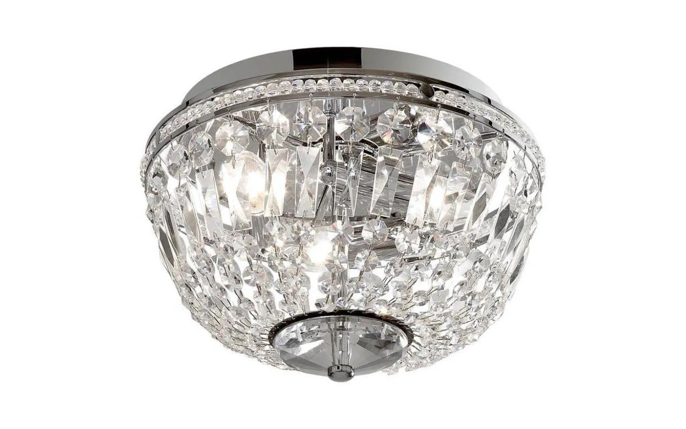 Adelsö Kristallplafond Ø33cm Krom
