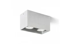 Agate II Takspotlight Borstad aluminium 2xGU10