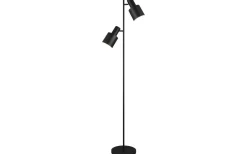 Agudo Golvlampa 2xE27 mattsvart