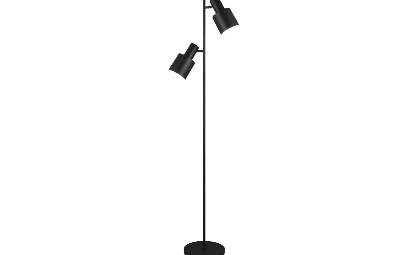 Agudo Golvlampa 2xE27 mattsvart