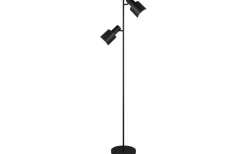 Agudo Golvlampa 2xE27 mattsvart