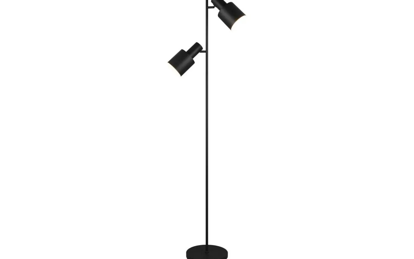 Agudo Golvlampa 2xE27 mattsvart