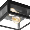 Alamonte Plafond/Vägglampa 2L Svart IP44
