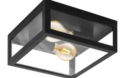 Alamonte Plafond/Vägglampa 2L Svart IP44