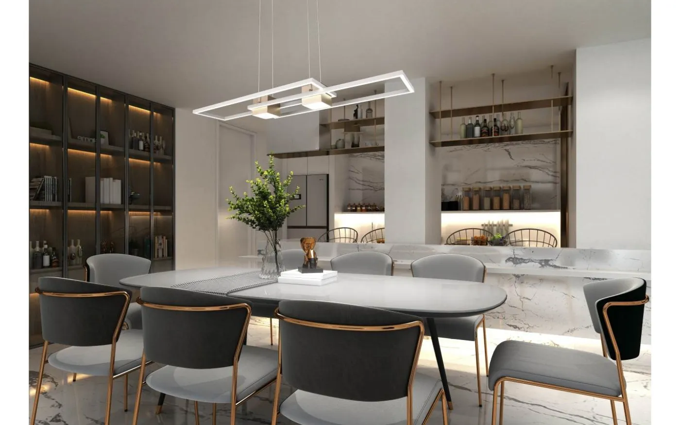 Albany Taklampa LED kaffebrun