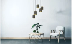 Albariza Taklampa 70cm Cappuccino/Guld