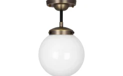 Alley Plafond 20cm Antikmässing/Vit IP44