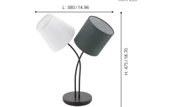 Almeida Bordslampa 48cm Svart