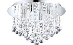 Almonte Kristallplafond 35cm G9 LED 3000K 4x3W Krom IP44
