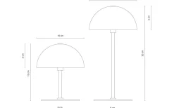 Along Uppladdningsbar Bordslampa 12/20cm 2 styck Beige/Mässing