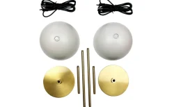 Along Uppladdningsbar Bordslampa 12/20cm 2 styck Beige/Mässing