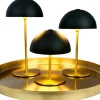 Along Uppladdningsbar Bordslampa 12/20cm 3 styck + Bricka Svart/Mässing