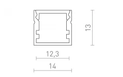 Aluminiumprofil 1,4x1,4cm Utvändig 1m