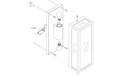 Amezola 2L Vägglampa Svart IP44