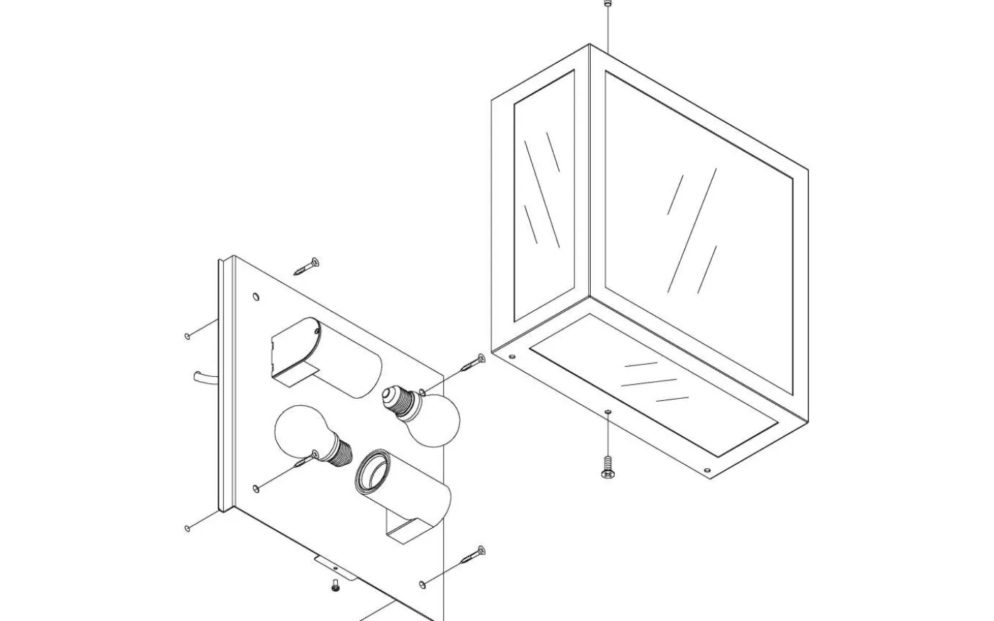 Amezola Plafond 29cm Svart IP44