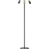 Amy Tvåarmad Golvfot 150cm Svart/Mässing