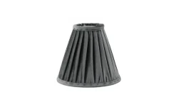 Anastacia Plisserad Toppringskärm Ø22cm Grå