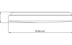 Anillo Plafond 40cm LED 18W 3000K Svart