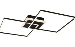Arribo Plafond LED fyrkantig mattsvart RGBW