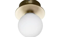 Art Deco Plafond/Vägglampa 16cm Borstad Mässing IP44