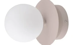 Art Deco Vägglampa/Plafond 16cm IP44 Mud/Vit