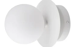 Art Deco Vägglampa/Plafond 16cm IP44 Vit