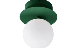 Art Deco Vägglampa/Plafond Grön/Vit IP44