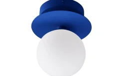 Art Deco Vägglampa/Plafond Blå/Vit IP44