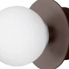 Art Deco Vägglampa/Plafond Bronze/Vit IP44