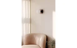 Art Deco Vägglampa/Plafond Bronze/Vit IP44