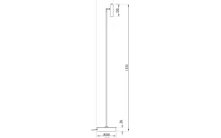 Artic Golvlampa 140cm LED 6W 3000K Svart