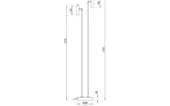 Artic Golvlampa Dubbel 137cm LED 2x6W 3000K Matt Mässing