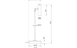 Artic Skrivbordslampa 52cm LED 6W 3000K Matt Mässing