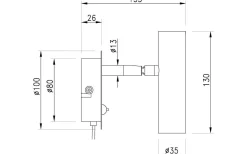 Artic Vägglampa LED 6W 3000K Mässing