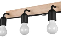 Arturo H2O Vägglampa 3-delad E27 trä/matt svart IP44