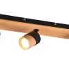 Aruni Spotlight 3-delad GU10 trä/matt svart