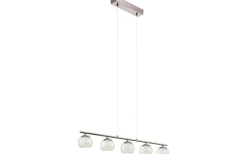 Ascolese Taklampa 90cm LED 3000K 5x3,3W Nickel