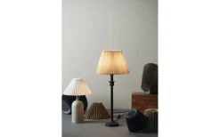 Astrid Lampskärm Ø40cm Veckad Linne Beige