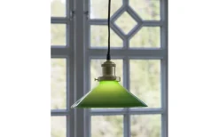 August Glasskärm Grön Till Skomakarelampa 25cm