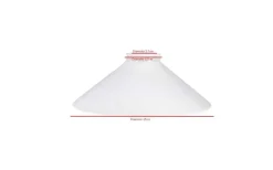 August Glasskärm Vit Till Skomakarelampa 25cm