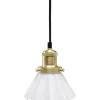 August Veckad Fönsterlampa 15cm Mässing/Opal