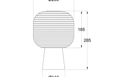 Aura Bordslampa 28cm Brunbets/Brun