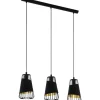Austell Taklampa 77cm 3L Svart/Guld