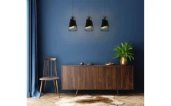 Austell Taklampa 77cm 3L Svart/Guld