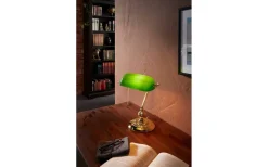 Banker Skrivbordslampa 39cm Mässing/Grön