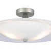 Baroni Plafond Ø46cm Borstat Stål/Opal