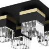 Barrancas Plafond 38cm Svart/Kristall