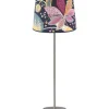 Base Bordslampa 71cm Silver med mönstrad skärm