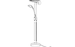 Baya Golvlampa 180cm LED 3000K 2,5+20W Brons
