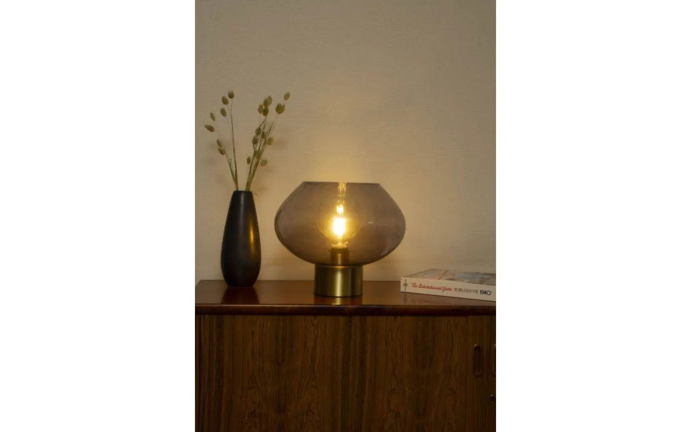 Bell Bordslampa 30cm Matt Mässing/Rök
